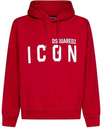 DSquared² Icon Cotton Hoodie - Red