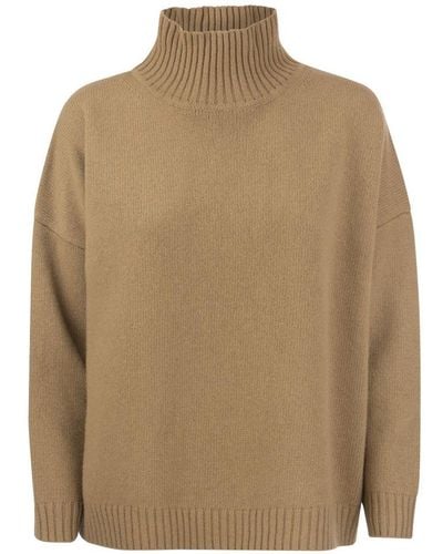 Weekend by Maxmara Turtleneck Knit Sweater - Natural