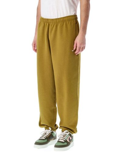 Nike Solo Swoosh Fleece Pants - Yellow
