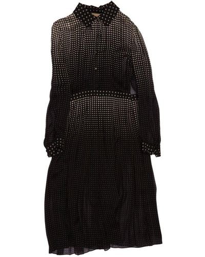 Gucci Hexagon Printed Chiffon Dress - Black