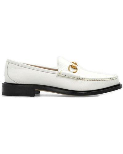 Gucci Off-white Curb Chain Loafers