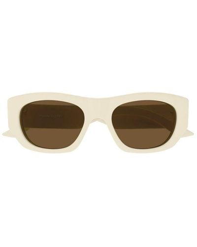 Alexander McQueen Rectangle Frame Sunglasses - White