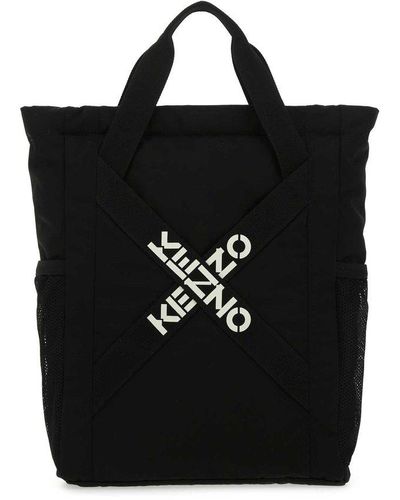 KENZO Black Fabric Handbag Nd Uomo