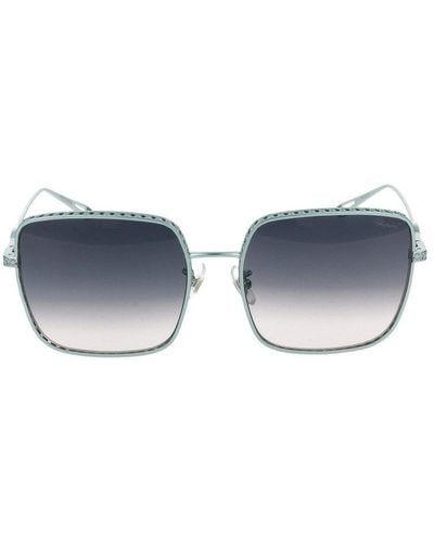 Chopard Oversized Crystal Detail Sunglasses - Blue