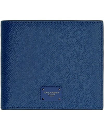 Dolce & Gabbana Leather Flap-over Wallet - Blue