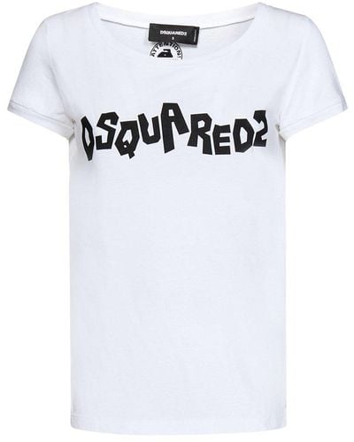 DSquared² Logo Scoop T-shirt - White