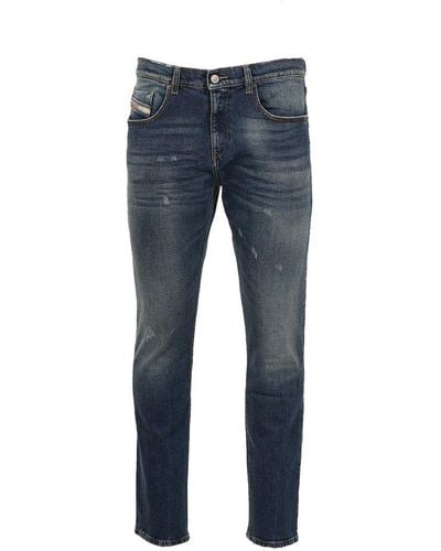 DIESEL Slim-fit Distressed Jeans - Blue