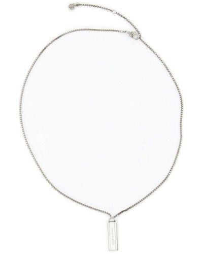 Alexander McQueen Enamel Tag Necklace - Metallic