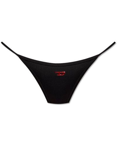 DIESEL Bfst-helena Logo Plaque Swimsuit Bottoms - Black