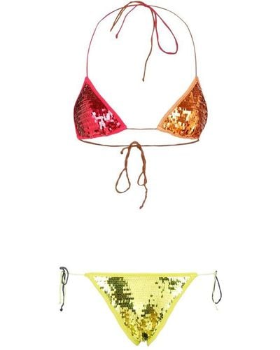 Oséree Microkini Sequin Bikini Set - Multicolor