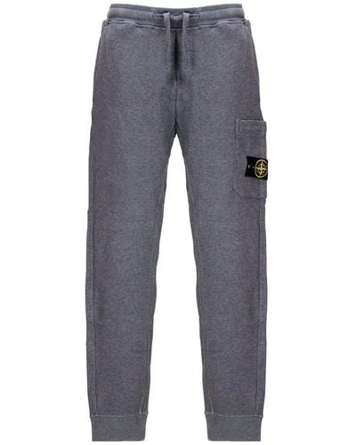Stone Island Compass-patch Drawstring Track Trousers - Grey