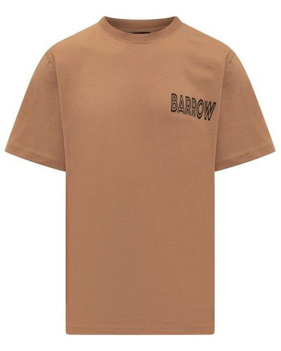 Barrow Graphic-printed Crewneck T-shirt - Brown