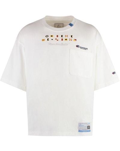 Maison Mihara Yasuhiro Cotton T-Shirt With Print - White