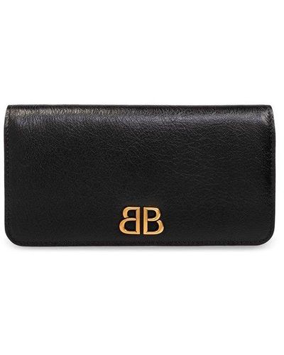 Balenciaga Wallet With Logo, - Black