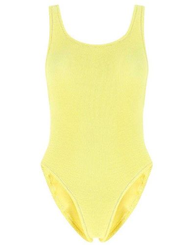 Reina Olga Ruby Stretch Design Sleeveless Swimsuit - Yellow
