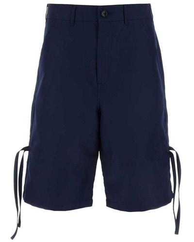 Comme des Garçons Drawstring Bermuda Shorts - Blue