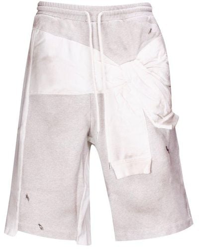 Maison Mihara Yasuhiro Layered Drawstring Bermuda Shorts - White