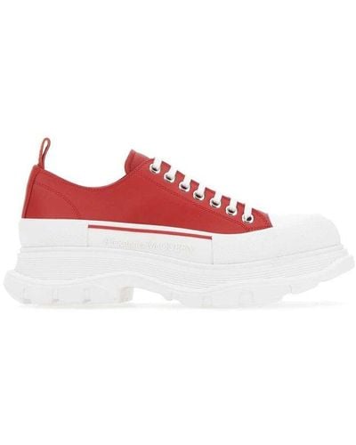 Alexander McQueen Tread Slick Sneakers - Red