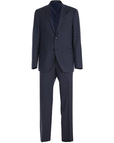 Etro Single-breasted Two-piece Suit Set - Blue