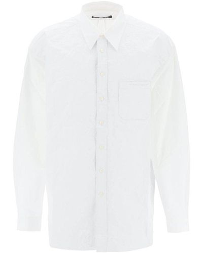 Y. Project Scrunched Logo Embroidered Shirt - White