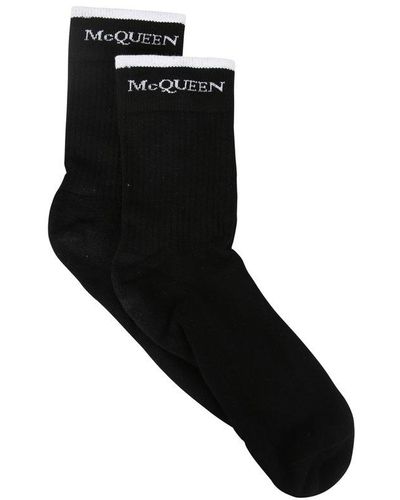 Alexander McQueen Logo Socks - Black
