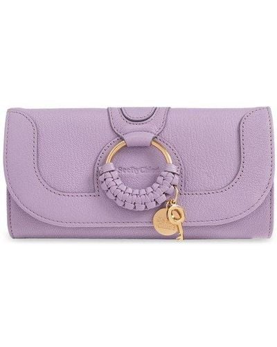 See By Chloé 'hana' Leather Wallet, - Purple