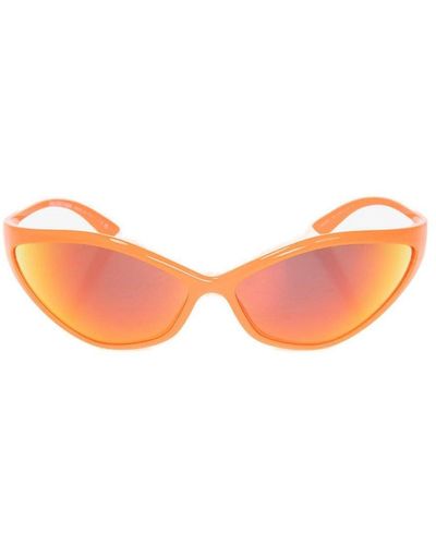 Balenciaga Geometric Frame Sunglasses - Orange