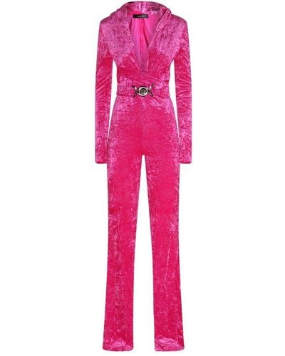 Versace Pink Velvet Jumpsuit