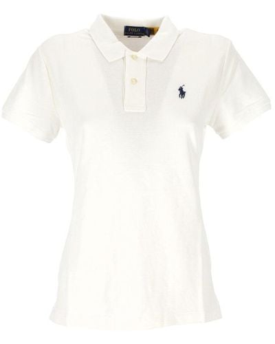 Ralph Lauren Polo Pony Embroidered Polo Shirt - White