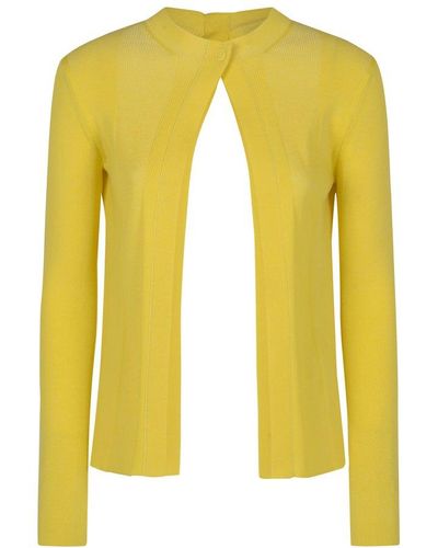 Fendi Long-sleeved Crewneck Cardigan - Yellow