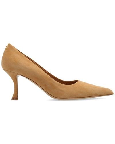 Ferragamo Pointed-toe Slip-on Court Shoes - Brown