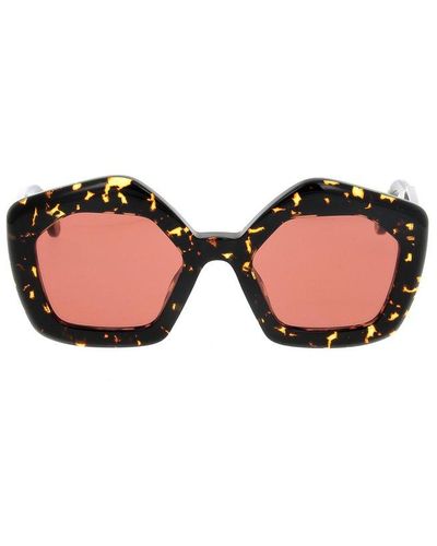 Marni Pentagon Frame Sunglasses - Black