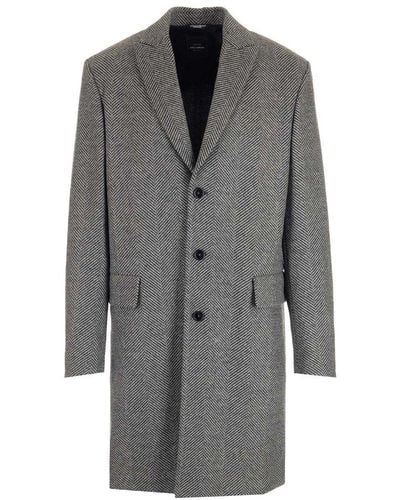 Dolce & Gabbana Grey Wool Coat