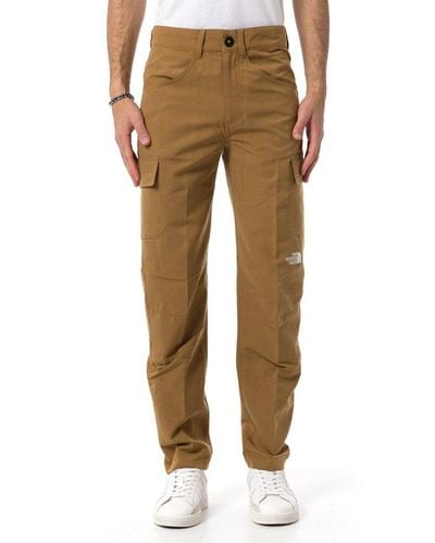 The North Face Logo Embroidered Cargo Trousers - Natural