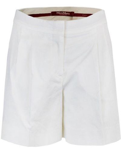 Max Mara Studio High Waist Shorts - White