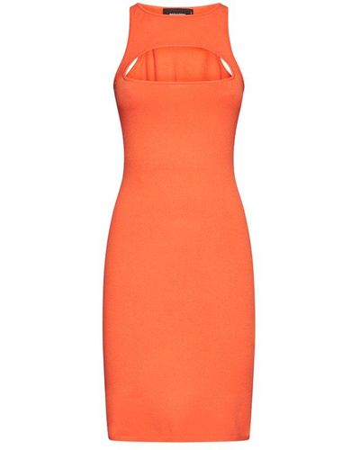 DSquared² Cut-out Viscose-blend Dress - Orange