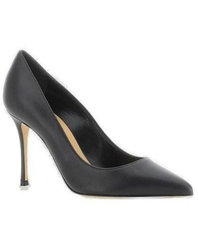 Sergio Rossi Godiva Pointed-toe Court Shoes - Black