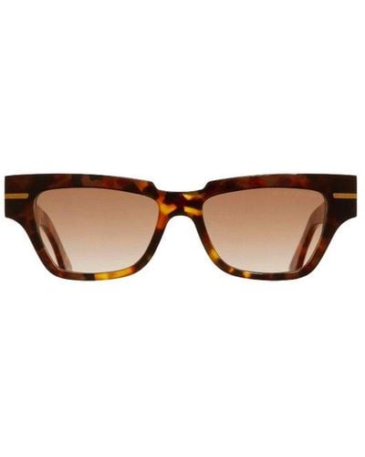 Cutler and Gross Rectangular Frame Sunglasses - Brown
