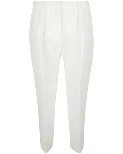 Fabiana Filippi Loose Fit Con Pince Trousers - White
