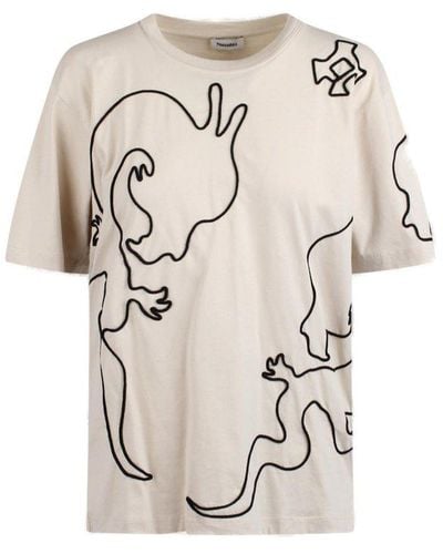 Nanushka Reece Dragon Embellished Crewneck T-shirt - White
