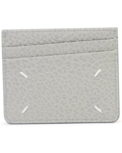Maison Margiela 'Four Stitches' Leather Card Holder Ansiette - Grey