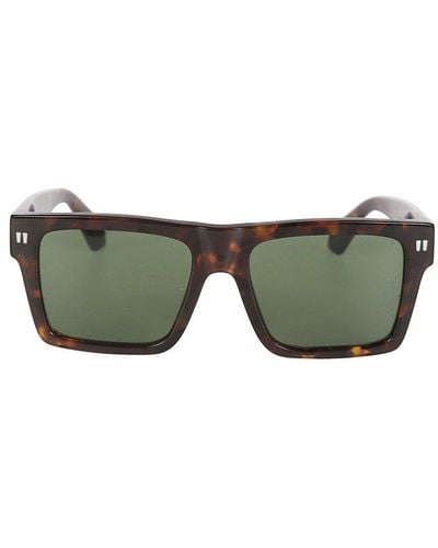 Off-White c/o Virgil Abloh Lawton Square Frame Sunglasses - Green