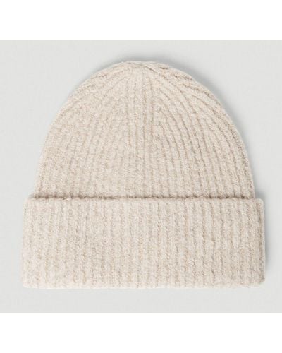Acne Studios Round-crown Knitted Beanie - Natural