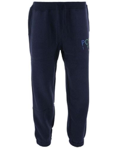 Polo Ralph Lauren Logo Embroidered Track Trousers - Blue