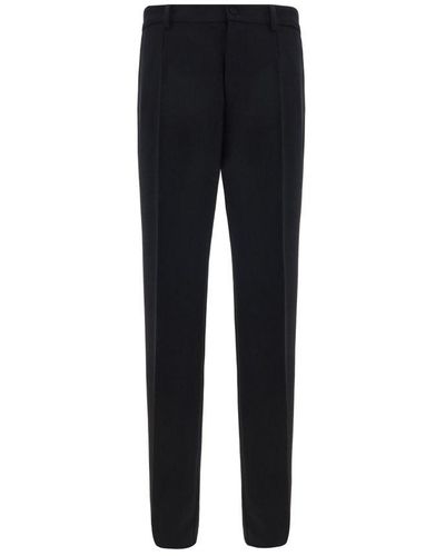 Dolce & Gabbana Pleat Straight-leg Trousers - Black