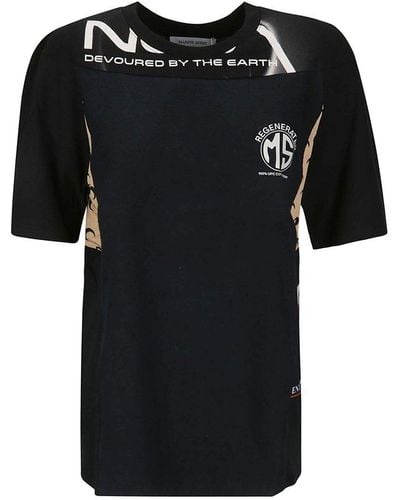Marine Serre Regenerated Graphic-printed T-shirt - Black