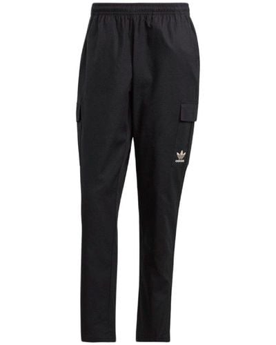 adidas Originals Essentials Fleece Cargo Jogger Trousers - Black