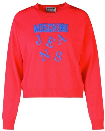 Moschino Jeans Logo-embroidered Crewneck Jumper