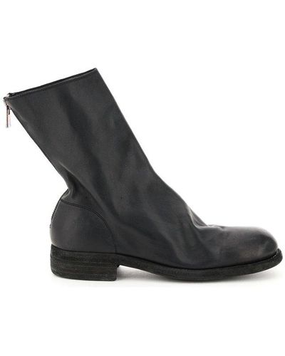 Guidi 988 Back-zip Mid Boots - Black