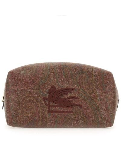 Etro Love Trotter Zip-up Large Beauty Case - Brown